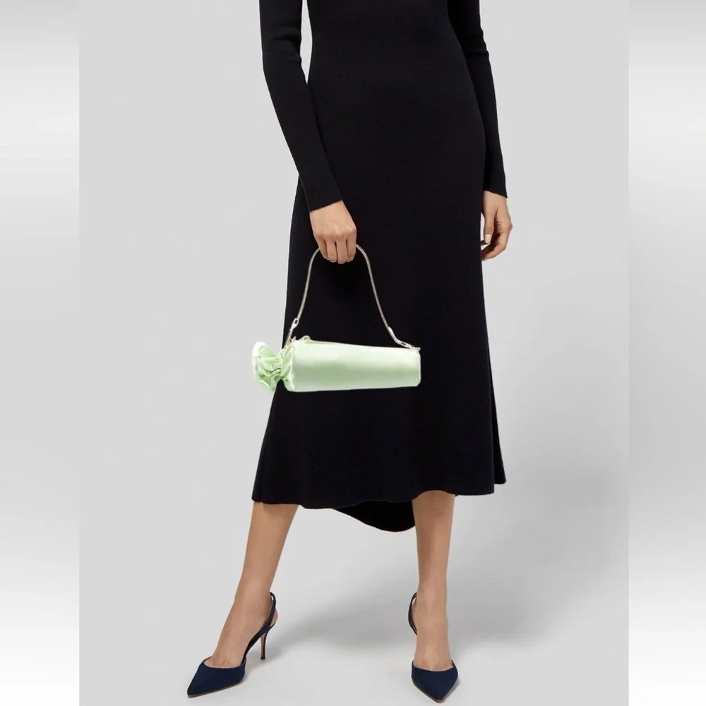NEW Edie Parker Satin Shoulder Bag